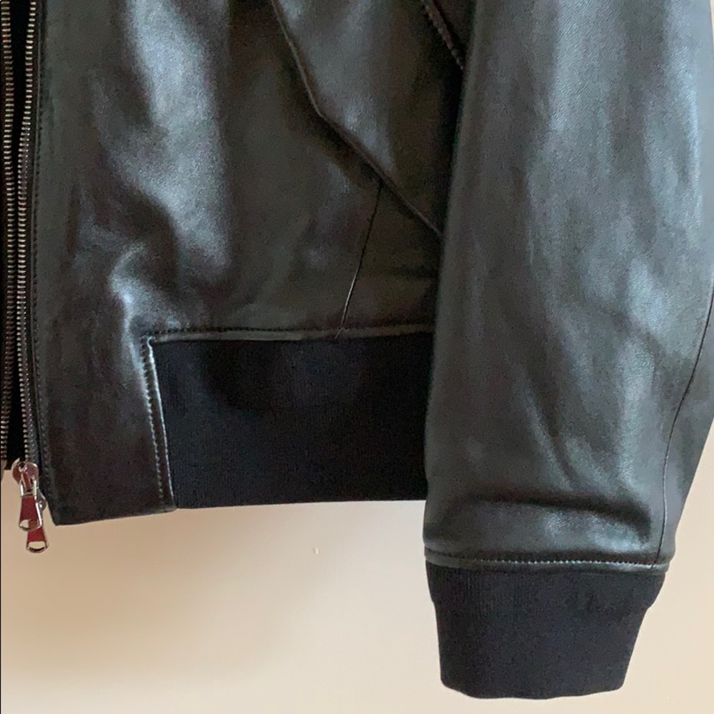 Acne Studios Ashton Leather Bomber Jacket Size 46 - Picture 12 of 12